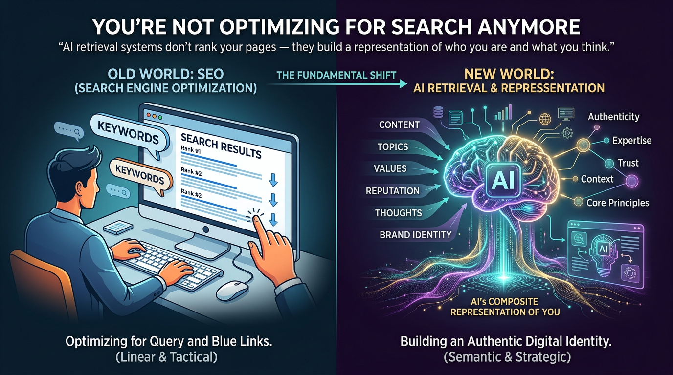 AI retrieval replaces search — representation over ranking