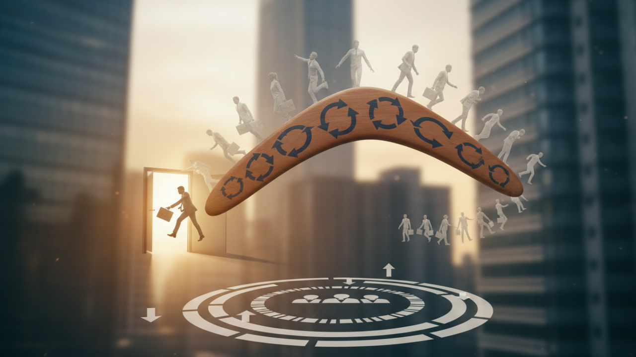 Maybe don't get caught up in the Boomerang effect, just focus on education.  Image via Nano Banana - Adobe Firefly.