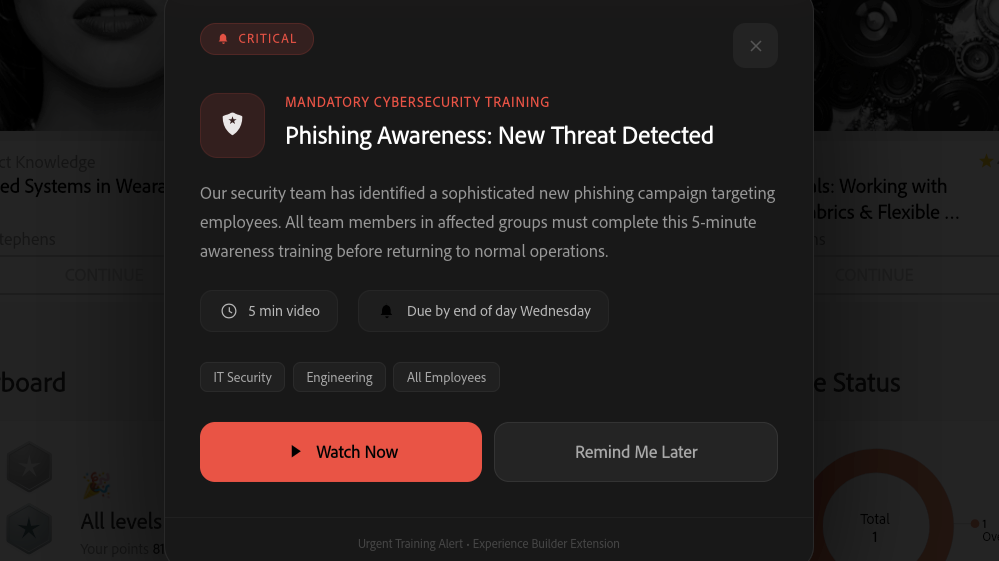 11 AM on a Tuesday - Urgent call from the CTO - can we get new training online in less than a day?
