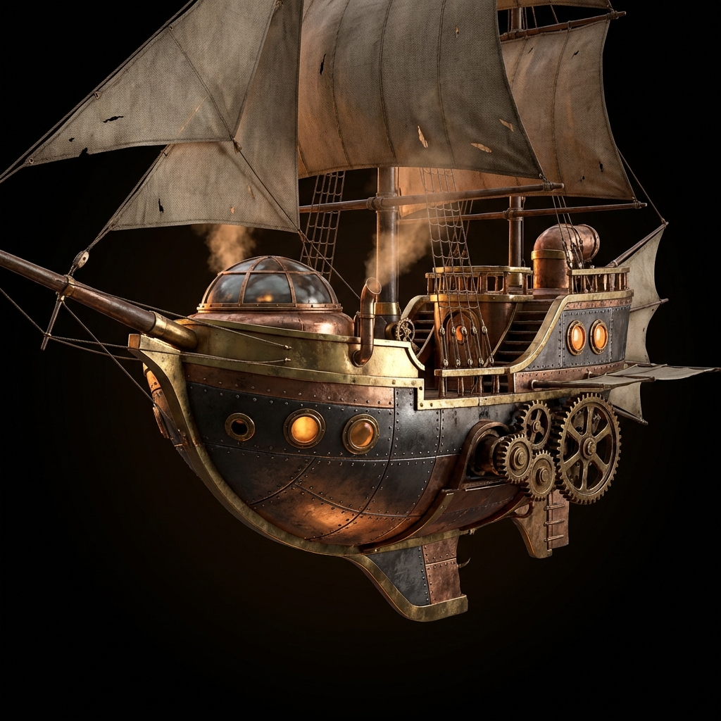 Steampunk Flying Galleon