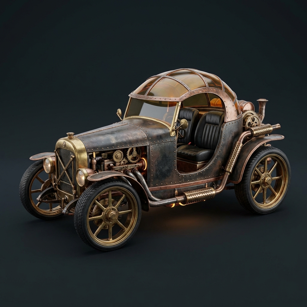 Steampunk Clockwork Roadster