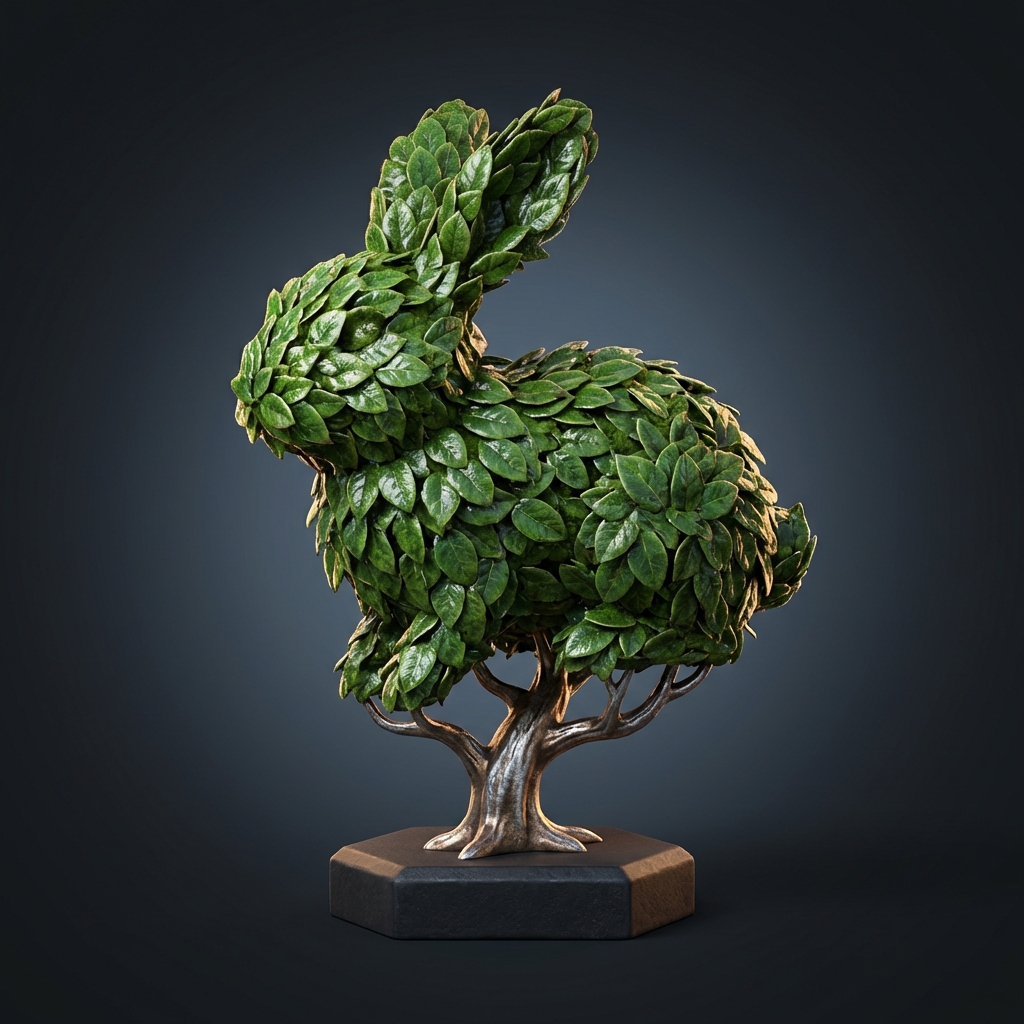 Topiary Rabbit Sculpture