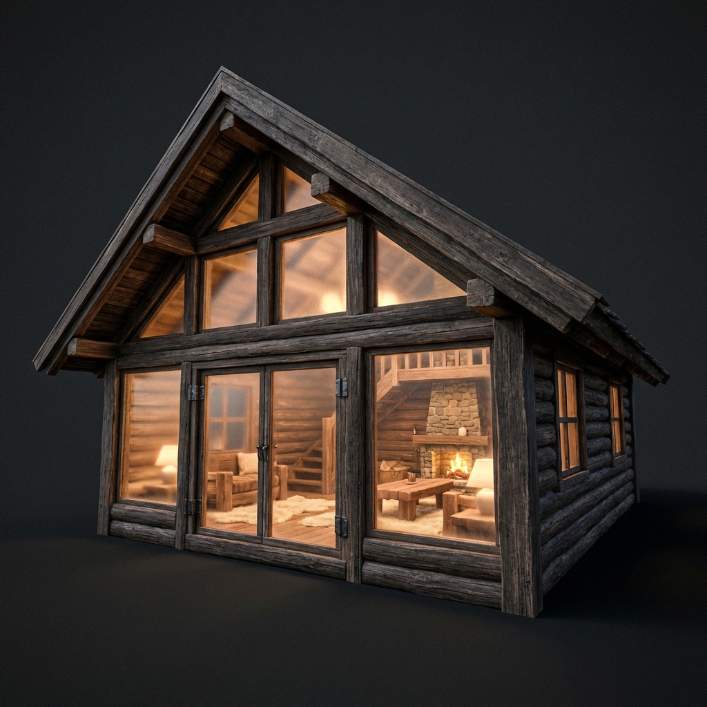 A-Frame Log Cabin