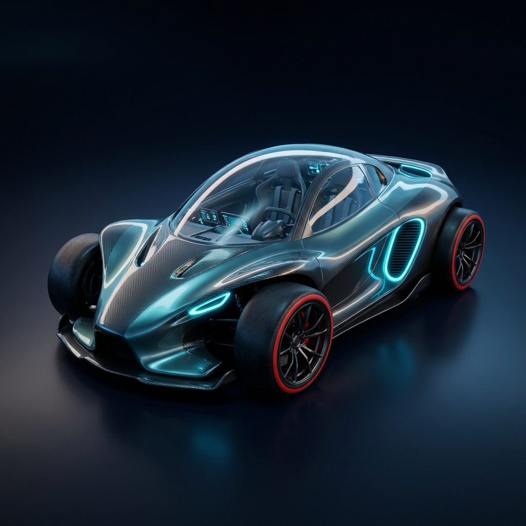 Neon Cyber Supercar
