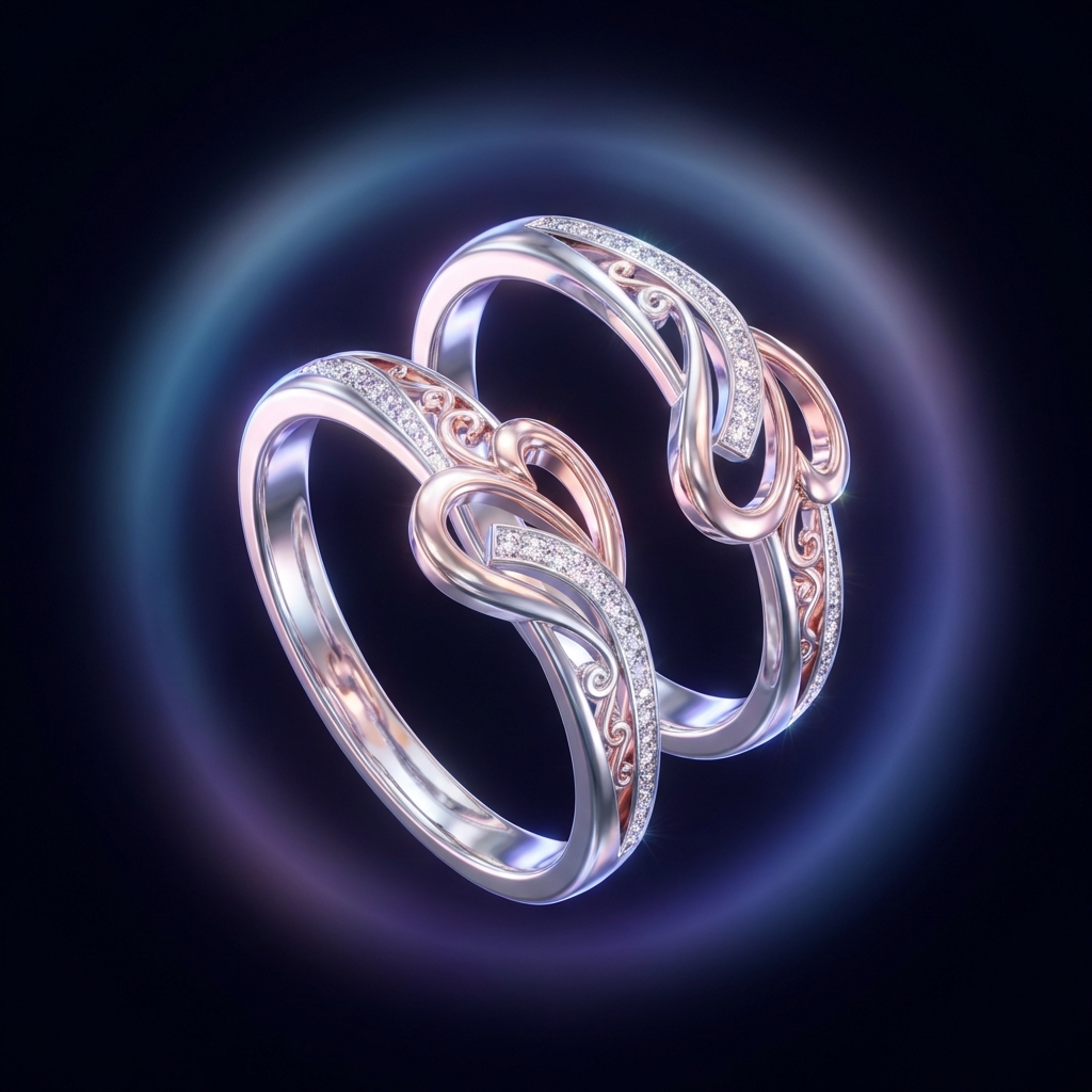 Rose Gold Heart Rings