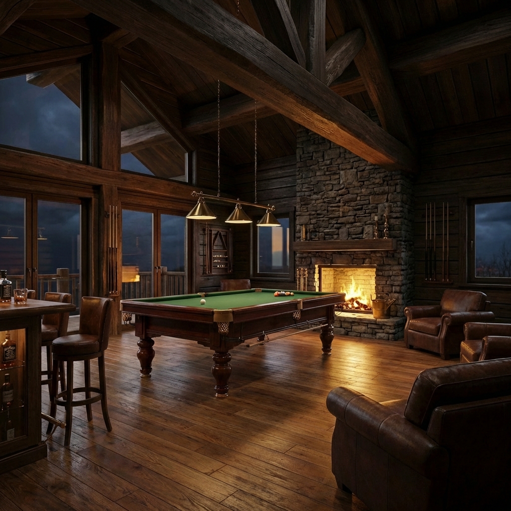 Rustic Billiards Room