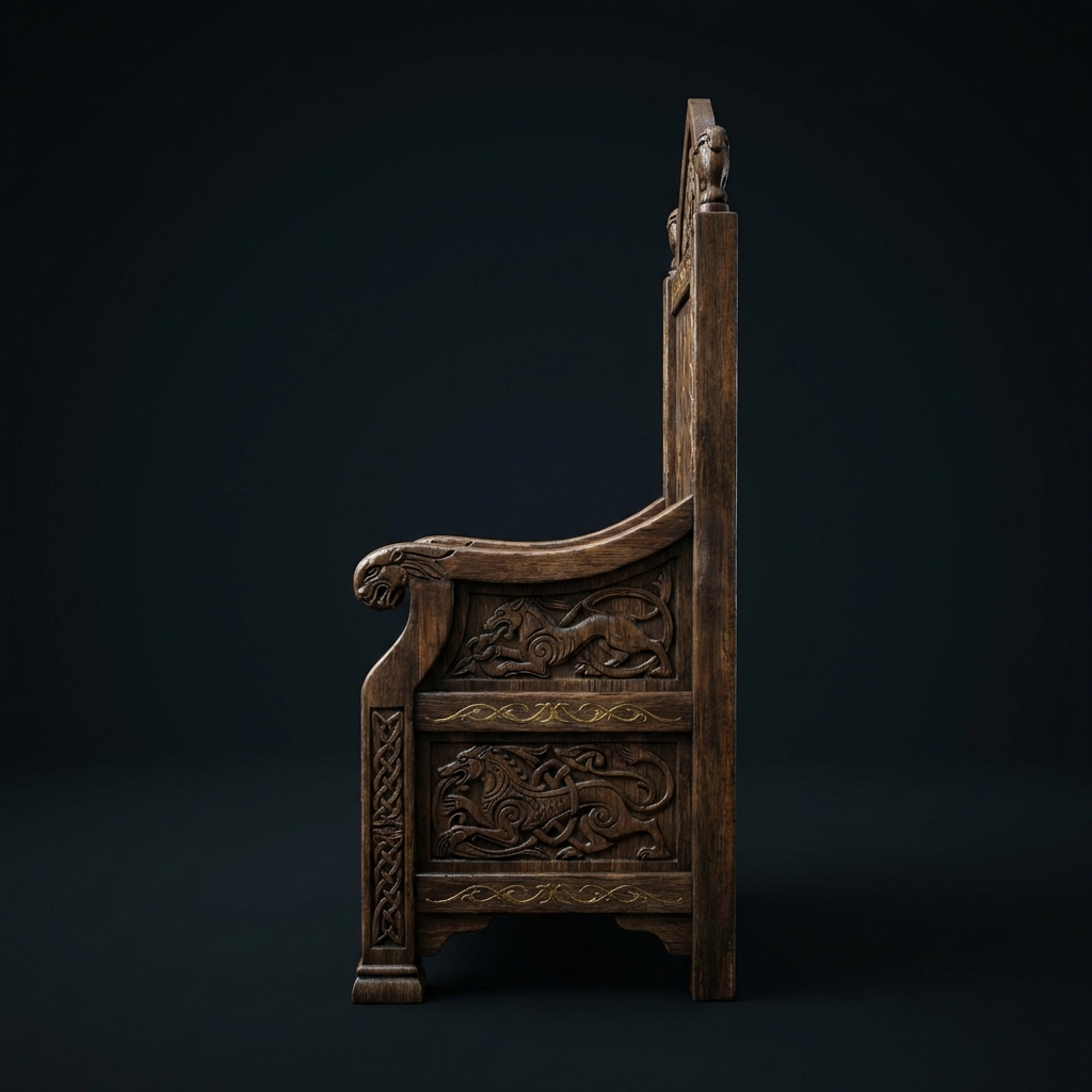 Viking Carved Throne